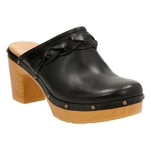 Clarks Artisan Ledella Heeled Clogs - 8.5